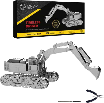 Металевий конструктор Metal Time Tireless Digger Екскаватор механічний (MT043)