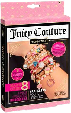 Набір для виготовлення прикрас Make it Real шарм-браслетів Juicy Couture Рожевий зорепад 266 ел. (MR4432)