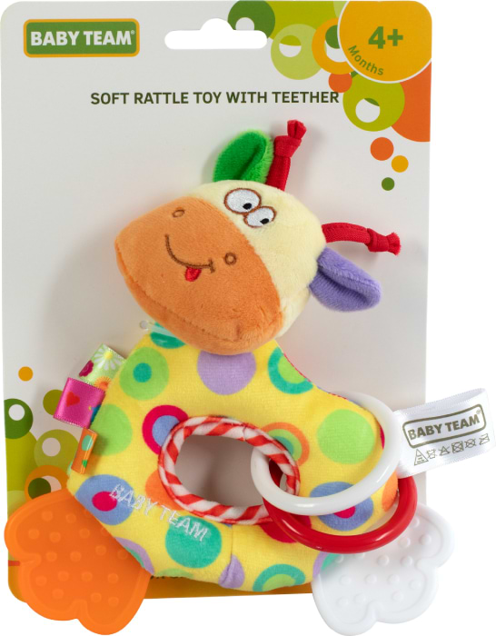 Брязкальце Baby Team 8515_жовтий_жирафик - Фото 1