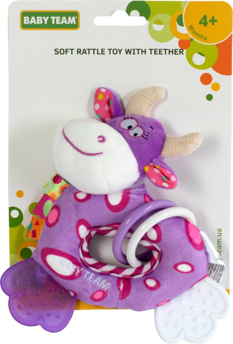 Прорізувач Baby Team 8515_фіолетова_корівк - Фото 1