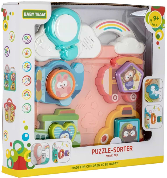 Фото - Сортер Baby Team пазл (8648_транспорт розовый)