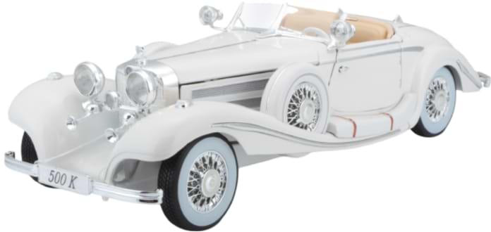 Коллекционная машинка 1:24 Maisto 1936 Mercedes-Benz 500K  Specialroadster (36055 white)