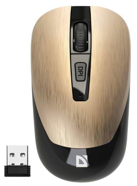 Фото - Мышь беспроводная Defender Wave MM-995 Gold (52994)