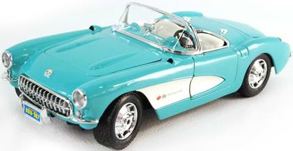 Колекційна машинка 1:24 Maisto 1957 Chevrolet Corvette 1:24 блакитний (31275 lt. blue)