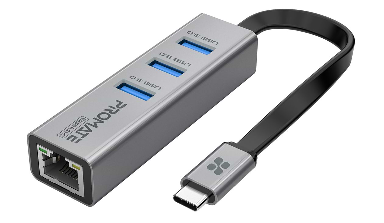 Хаб USB Promate Gigahub-c.grey - Фото 1