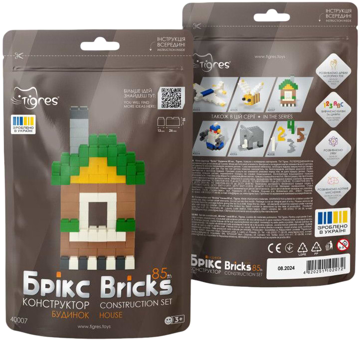 Пластиковый конструктор Tigres ''Брикс'' дом 85 эл. (40007)