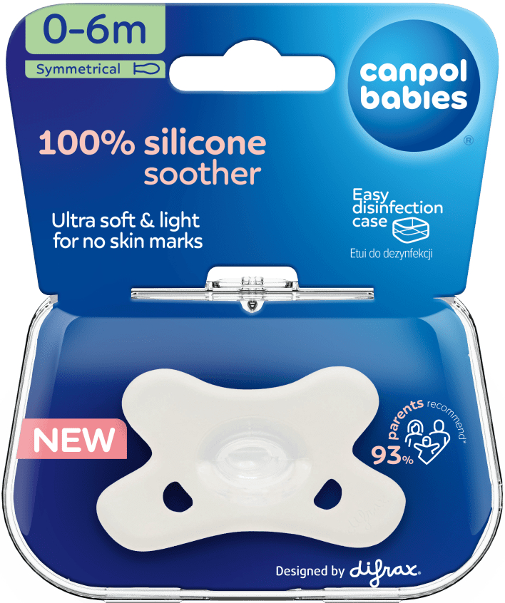 Симетрична пустушка Canpol babies 0-6 міс - біла (24/001_whi)