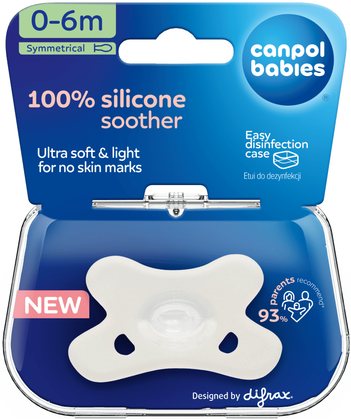 Симетрична пустушка Canpol babies 6-12 міс - біла (24/002_whi)