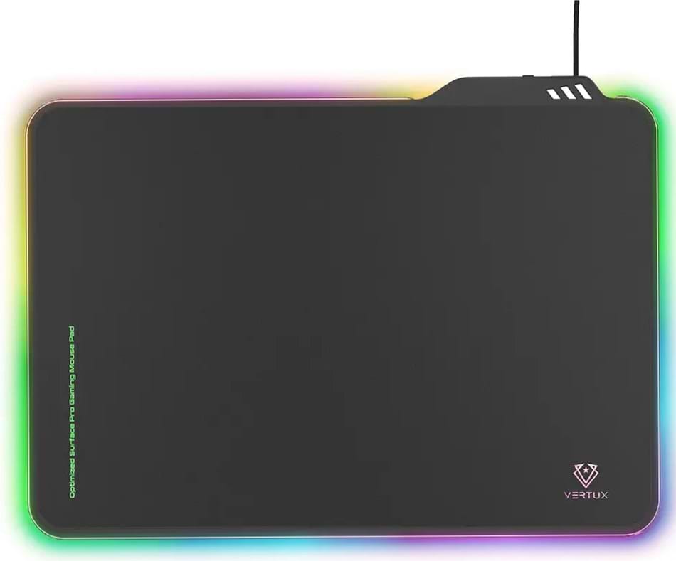 Килимок для миші ігровий Vertux fluxpad.black з вбудованою підсвіткою - Фото 1