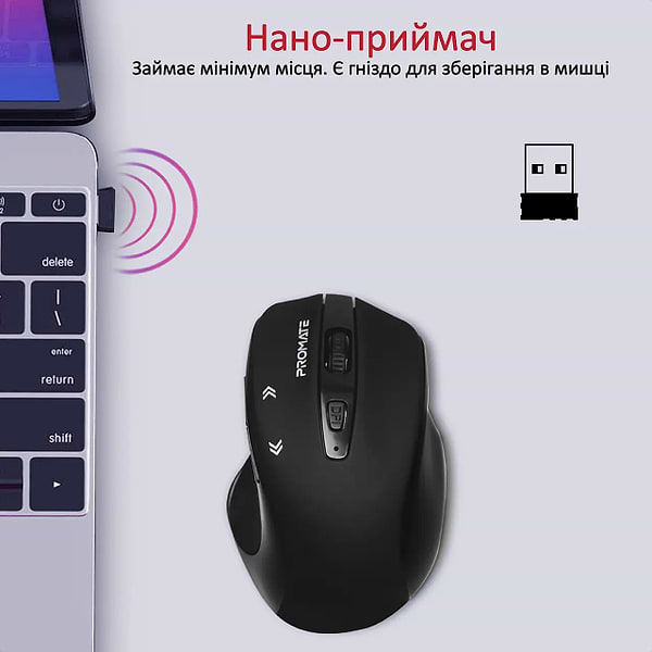 Фото - Миша бездротова Promate Cursor Black