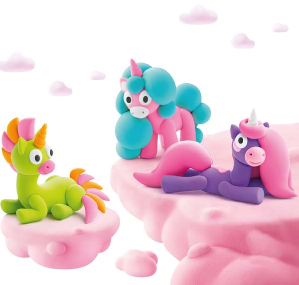 Фото - Масса для лепки Ліпака Радужные единороги: Брайти, Спарки, Клауди (60054-UA01)