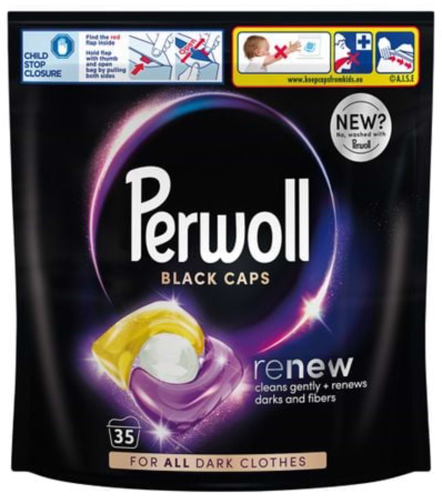 Капсули для прання Perwoll д/темних та чорних речей 35шт - Фото 1
