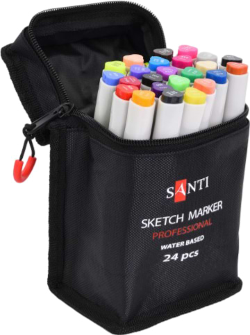 Набор маркеров Santi акварельные в сумке 24 шт. (391089)