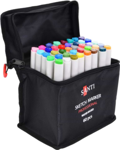 Набор маркеров Santi акварельные в сумке 60 шт. (391104)