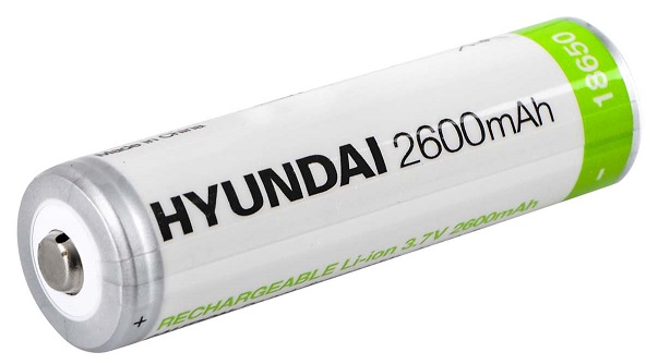 Акумулятор тип 18650 Hyundai 18650 Li-ion 2600mAh (Sharp Top) - Фото 1
