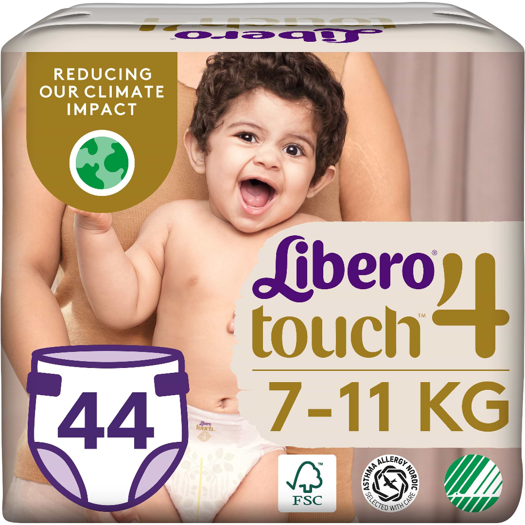 Одноразові підгузки Libero Touch 4 7-11 кг 44 шт. (7322541750217)