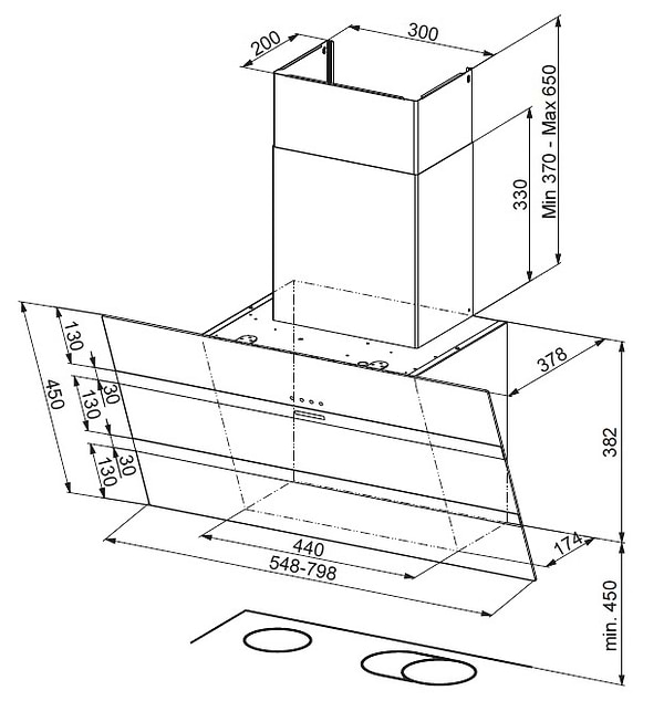 Фото - Вытяжка декоративная Faber Steelmax Ev8 Led Bk A80