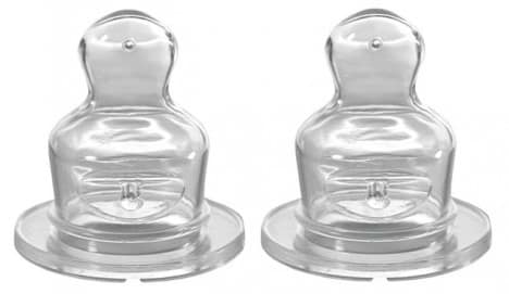 Середній потік соска дитяча силіконова NIP антіколіковая, середній потік, 6+, 2 шт. (33007)
