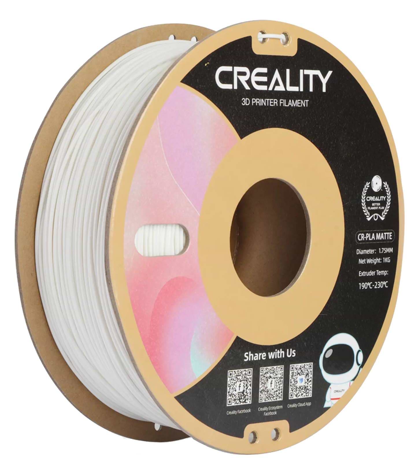 Нитка для PLA-картриджа Creality Filament 1.75 мм White (3301010296)