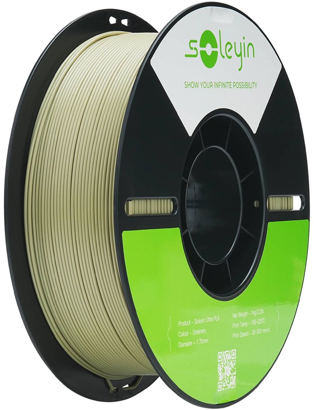 Нитка для PLA-картриджа Creality ULTRA Filament Soleyin 1.75мм зелень (3301010604) - Фото 1