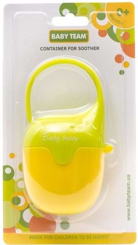 Фото - Контейнер для хранения пустышек Baby Team 3301 желто-салатовый