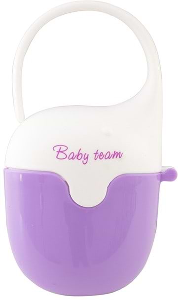 Контейнер для хранения пустышек Baby Team 3301 фиолетово-белый - Фото 1