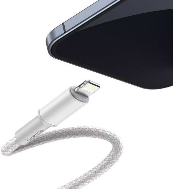 Фото - Кабель синхронізації даних Baseus Type-C to Lightning PD 20W 1m White (CATLGD-02)