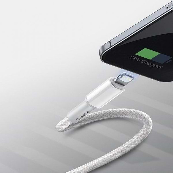 Фото - Кабель синхронізації даних Baseus Type-C to Lightning PD 20W 1m White (CATLGD-02)
