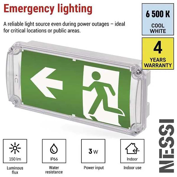 Фото - Светодиодный светильник аварийный EMOS ZN2120 3Вт IP66 AT 3h