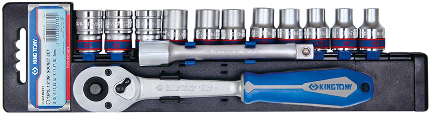 Набір торцевих голівок KING TONY 13 шт. (4313MR01)