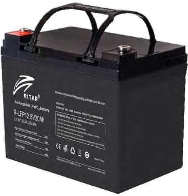 Батарея для сонячного інвертора Ritar LiFePO4 12,8V 30Ah 384Wh