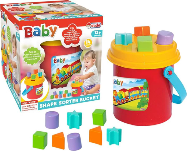 Фото - Сортер dede ведерко (геометрические фигуры) (02006)