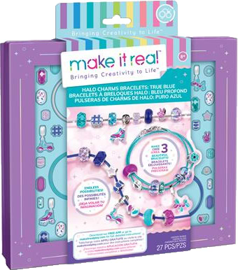 Набір для виготовлення прикрас Make it Real Браслети Синє сяйво 27 ел. (MR1721)