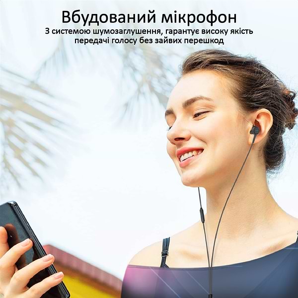 Фото - Навушники вкладиші дротові Promate Duet.Black