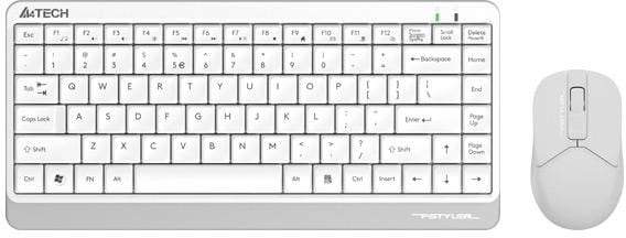 Фото - Уценка - Клавиатура+мышь беспроводная A4tech FG1112 White