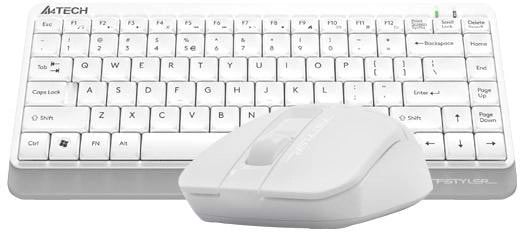 Фото - Уценка - Клавиатура+мышь беспроводная A4tech FG1112 White