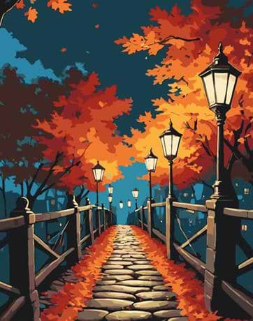 Картина по номерам ArtCraft Ночная прогулка 40х50 см (11054-AC)