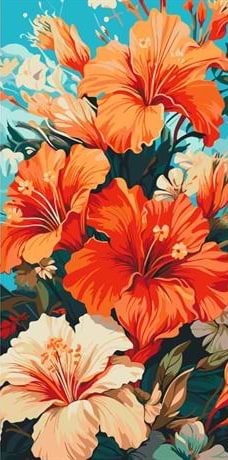 Картина по номерам ArtCraft Гибискус 40х80 см (13073-AC)