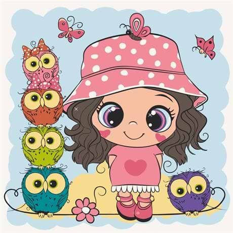 Картина по номерам ArtCraft Куколка с совенятами 30х30 см (15563-AC)