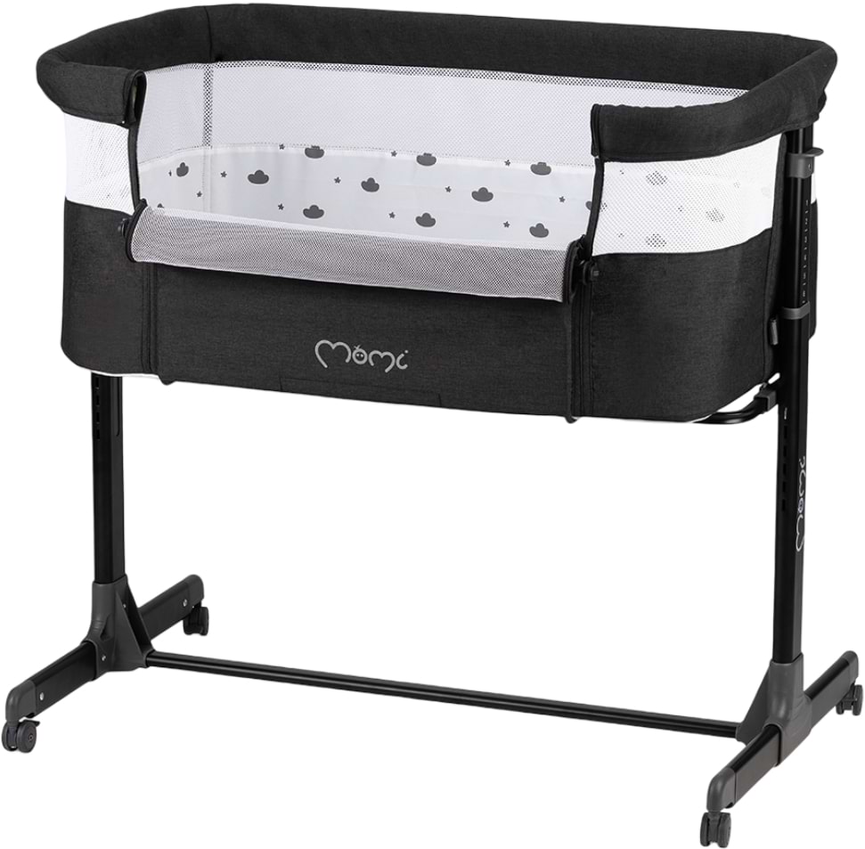 Кроватка детская прямоугольная MoMi REVO Dark Gray