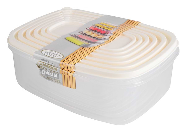 Фото - Набір ємностей для зберігання VIOLET HOUSE 0496 ANTRASIT 0.3/0.5/0.85/1.35/2/3.1 л