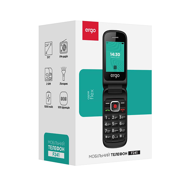 Фото - Мобільний телефон Ergo F241 Dual Sim Black