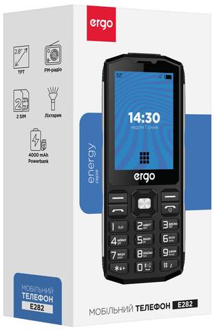 Фото - Мобільний телефон Ergo E282 Dual Sim Black