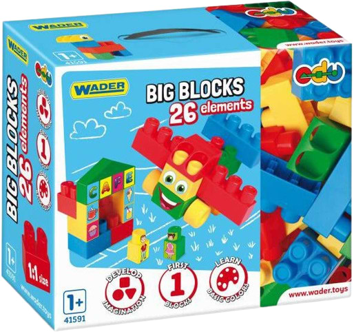 Фото - Пластиковый конструктор Wader Big Blocks 26 эл. (41591)