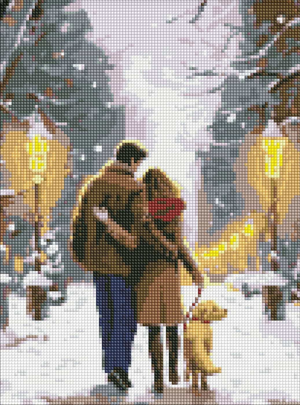 Алмазний живопис Ideyka Сімейна прогулянка 30х40 см (AMC7821) - Фото 1