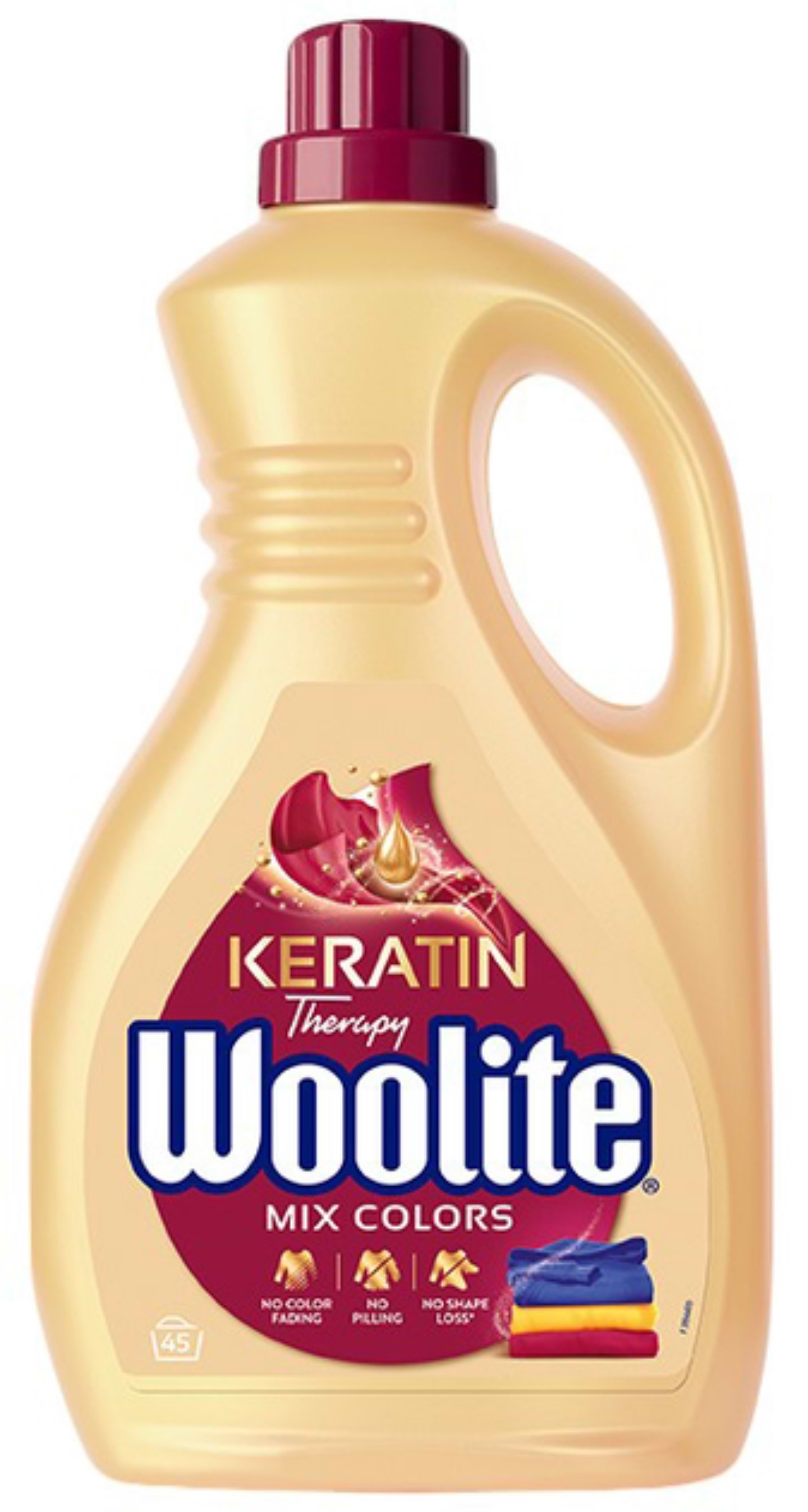 Засіб для делікатного прання Woolite д/кольор.тканин з кератином 2,7 л - Фото 1