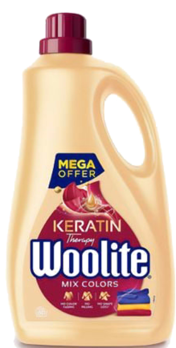 Фото - Средство для деликатной стирки Woolite д/цвет.тканей с кератином 3,6 л