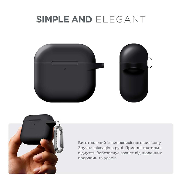 Фото - Чехол для наушников Armorstandart Hang Case for Apple AirPods 4 Black (ARM81277)