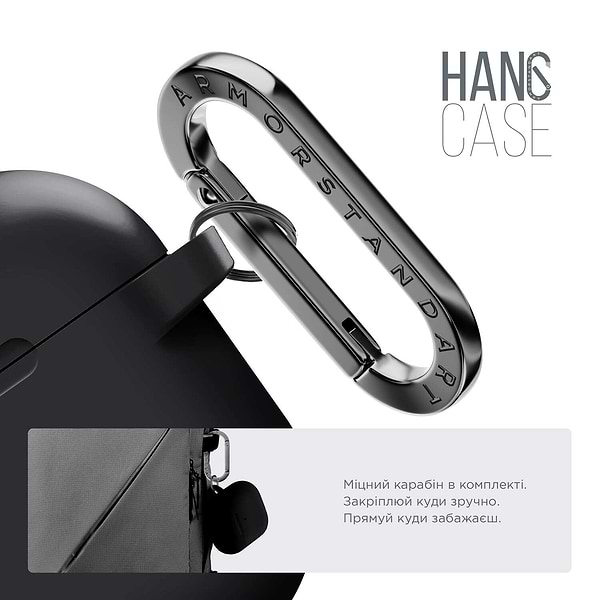 Фото - Чехол для наушников Armorstandart Hang Case for Apple AirPods 4 Black (ARM81277)