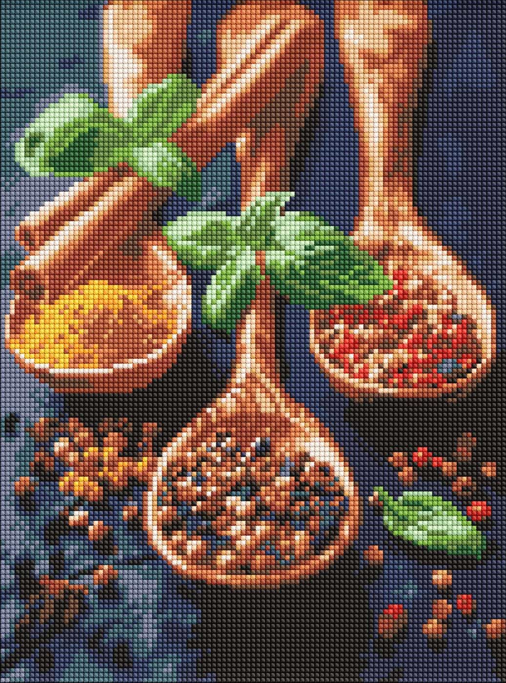 Алмазная живопись Ideyka Изящные специи 30х40 см (AMO8031)